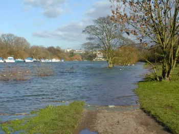The Thames in flood near Ham